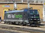 185 569-1 der Firma RTS Rail Traction Abgestellt vor der bls Werksttte in Brig am 10.03.2007