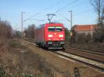 185 313 (ohne DB-Keks) am 9.2.2008 durch Limmer Lz Richtung Linden