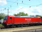 185 283-9 machte am 18.05.08 in Wismar Pause......