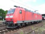 185 028-8 wird in Krze die Stromabnehmer wechseln und wieder zurck zum Gterbahnhof Mainz-Bischofsheim fahren. 23.05.08