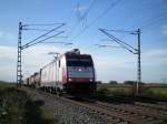 185 592 - 3 der Schweizerischen Crossrail AG bei Offenburg.18.10.08
