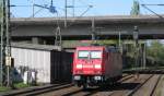 185 227-6 rollt am 18.04.09 als Lz durch Hamburg-Harburg Richtung Hafen.