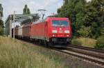 185 358-9 am 30.06.2009 nach berquerung des Mittellandkanals bei Peine