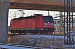 nach langem Warten darf 185 072 endlich weiter Richtung Bf Stralsund am 03.01.2010