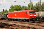 BR 185 063-5 steht am 23.06.2010 mit relativ frischer Lackierung  Kalt  in Kornwestheim Rbh.