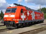 Eine weitere Werbelok der DB war am 18.09.2010 anllich der Osnabrcker 175-Jahr-Feier  Deutsche Eisenbahn  zu sehen. Die 185 142 (Bombardier 33604/2003). Eine rundum gelungene Vorstellung das Ganze, das wrde ich so behaupten.