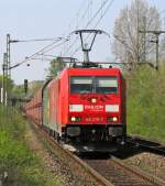 DB 185 279-7 , dahinter die K+S 185 am 8.4.11 in Bonn-Oberkassel.