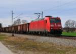 DB 185 178-1 bei Übersee am Chiemsee am 08.02.16 