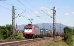 185 590-7 mit einem KV Zug bei Köndringen 17.5.17