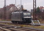 METRANS 185 552-7 am 16.12.2017 beim pausieren in Großkorbetha.