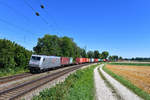 185 417 mit DGS 43930 am 02.07.2018 bei Langenisarhofen. 