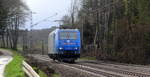 185 510-5 von Railtraxx kommt von einer Schubhilfe vom Gemmenicher Tunnel zurück nach Aachen-West.