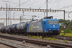 Lok 185 526-1 der WRS durchfährt den Bahnhof Pratteln. Die Aufnahme stammt vom 09.06.2020.