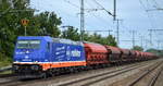 Raildox GmbH & Co. KG, Erfurt [D] mit  185 409-0  [NVR-Nummer: 91 80 6185 409-0 D-RDX] und Ganzzug Schüttgutwagen mit Schwenkdach am 08.09.20 Bf. Golm (Potsdam).