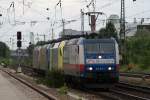 185 512-1 + ES 64 U2-010 + 185 518-8 + 185 537-8 als Lokzug in Mnchen Heimeranplatz am 30.05.2009