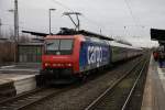 482 005-6 und 185-CL-001 beim baustellenbedingten Fahrtrichtungswechsel in Viersen.