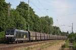 Niag Leihlok 185 573 (ex RAN) am 7.6.11 bei der Durchfahrt durch Ratingen-Lintorf.