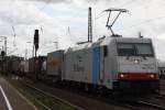 Railpool/ERS 185 636 am 9.8.11 mit einem Gterzug bei der Durchfahrt durch Duisburg-Bissingheim.