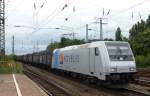 185 697-0 fuhr am 21.07.2012 mit einem Gterzug durch Hamm(Westfalen).