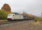 185 637-6 mit geschlossenen ARS-Autotransportwagen in Fahrtrichtung Sden.