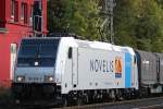 Railpool/Novelis 185 696  Marie Chanthou  am 15.10.12 in Ratingen-Lintorf.