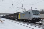 Am 23.Januar 2013 war PCT 185 681 mit einem ARS-Altmann-Zug in Elze auf dem Weg Richtung Sden.