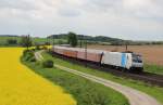 Am 11.Mai 2013 war RP 185 692 bei Burgstemmen (KBS 350) mit einem Fuballsonderzug auf dem Weg nach Bremen Hbf.