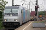 Railpool/RTB Cargo 185 680 am 9.6.13 mit einem KLV in Neuss Hbf.