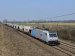 Die 185 673  Floyd  war am 08.03.2014 mit dem Getreidezug 47199 auf der Ostbahn in Fahrtrichtung Ungarn unterwegs, und wurde kurz vor  Gramatneusiedl fotografiert.