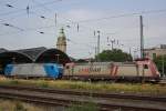 Crossrail 185 591 und 185 525 am 14.7.13 abgestellt in Krefeld Hbf.