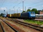 Am 17.05.2014 kam 185 510 mit einem Containerzug aus Richtung Magdeburg nach Stendal und fuhr weiter in Richtung Salzwedel.