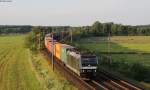 185 566-7 mit einem Containerzug bei Ramelsloh 30.5.14