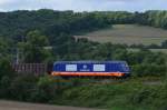 Raildox 185 409-0 Unterwegs Zwischen Camburg - Saaleck in Richtung Halle/Leipzig 10.08.2014 