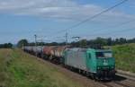 ITL 185 517 mit einem Kesselwagenzug Richtung Ungarn.
Aufgenommen am 17.8.2014 bei Gramatneusiedl