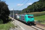 185 608 + 193 832 mit Autozug am 02.08.2014 bei Wernstein.