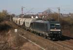 185 572 mit DGS 95740 (Brake [Unterweser]–Passau Grenze) am 23.03.2012 zwischen Banteln und Godenau