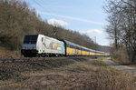 185 672-3 RTB mit Altmannzug bei Erzhausen am 24.03.2016