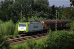 Captrain 185 541-0 mit Güterzug am 16.8.2015 in Sythen