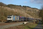 185 673 mit DGS 47194 (Rurtalbahn, Passau–Aschaffenburg) am 25.02.3016 zwischen Karlstadt (Main) und Wernfeld