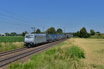 185 417 mit DGS 43945 am 05.07.2016 bei Plattling. 