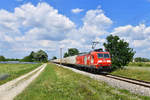 185 142 mit dem Zuckerzug am 04.06.2018 bei Wallersdorf. 