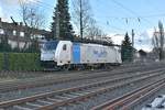 LZ aus Richtung Wickrath kam die Rurtalbahnlok 186 422-2 am heutigen 5.4.2018