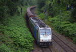 186 291-1 von Railpool kommt mit einem gemischten Güterzug aus Muizen(B) nach Köln-Gremberg(D) und kommt aus Richtung Aachen-West,Aachen-Schanz und fährt in Richtung