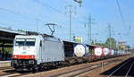 ITL - Eisenbahngesellschaft mbH mit  E 186 138  [NVR-Number: 91 80 6186 138-4 D-ITL] und Containerzug am 17.09.18 Bf.