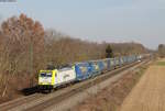 186 151-7 mit dem DGS 43657 (Geleen Lutterade-Gallarate) bei Friesenheim 28.2.19