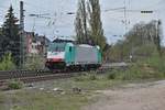 186 209 kam überraschend durch den Rheydter Hbf gen Aachen zufahren, so das mir nur der Nachschuß auf die Lok blieb. 16.4.2019