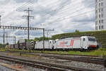 Doppeltraktion, mit den Loks 186 902-3 und 186 909-4 durchfährt den Bahnhof Pratteln. Die Aufnahme stammt vom 27.05.2019.