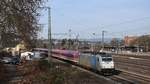Railpool 186 294 zieht den Krokus-Express in Richtung Österreich durch Wiesbaden Ost. Aufgenommen am 23.2.2019 13:20