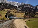 Die 186 293 mit einem Ski Zug nach Bludenz am 22.02.2020 unterwegs bei Braz.