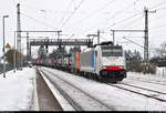 Containerzug mit 186 506-2 durchfährt den Bahnhof Niederndodeleben auf Gleis 2 Richtung Magdeburg-Sudenburg.

🧰 Railpool GmbH, aktueller Mieter unbekannt
🚩 Bahnstrecke Braunschweig–Magdeburg (KBS 310)
🕓 16.2.2021 | 12:03 Uhr